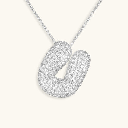 Esme - Bubble Initial Diamond Necklace