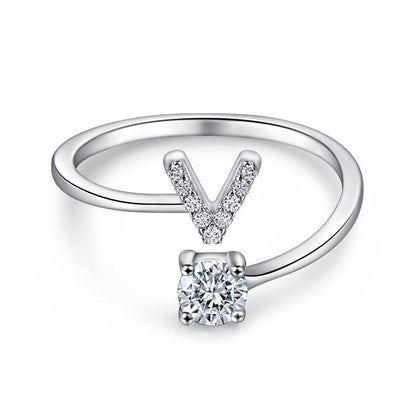 Personalized Initial Sterling Silver Ring