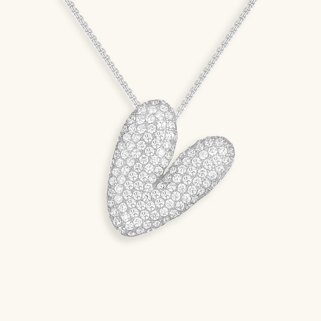 Esme - Bubble Initial Diamond Necklace