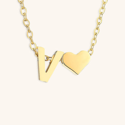Mallory - Love Initial Letter Necklace