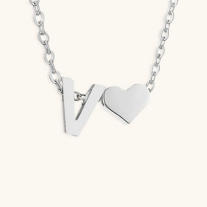 Mallory - Love Initial Letter Necklace
