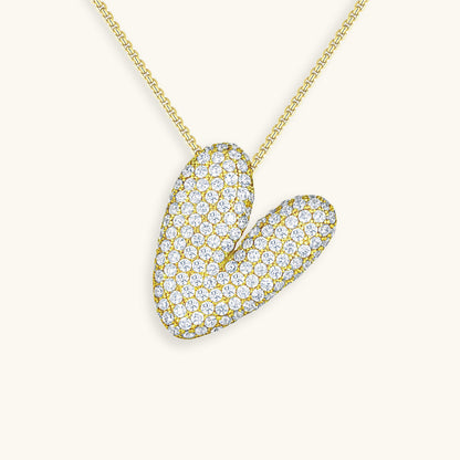 Esme - Bubble Initial Diamond Necklace