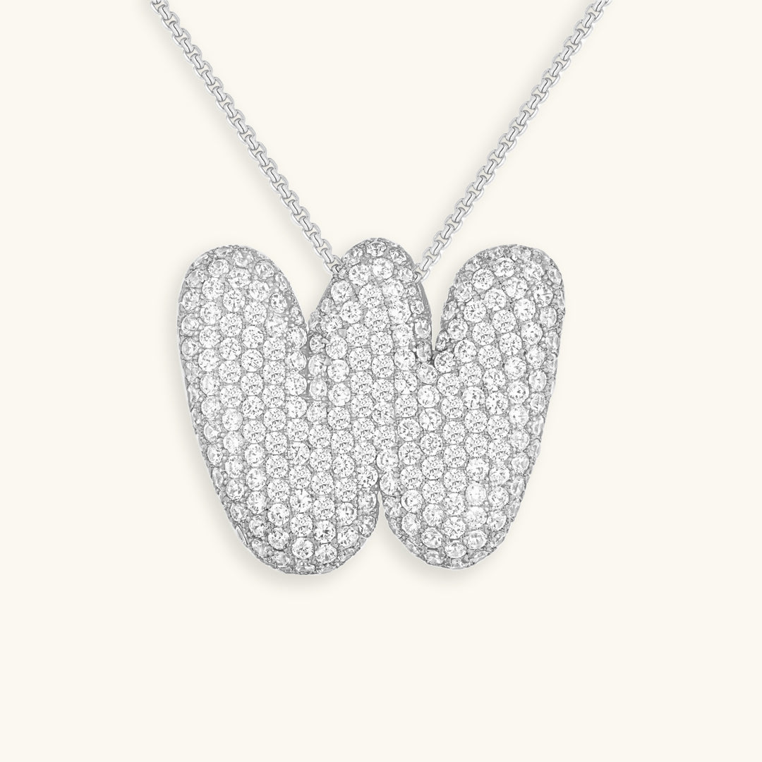 Esme - Bubble Initial Diamond Necklace