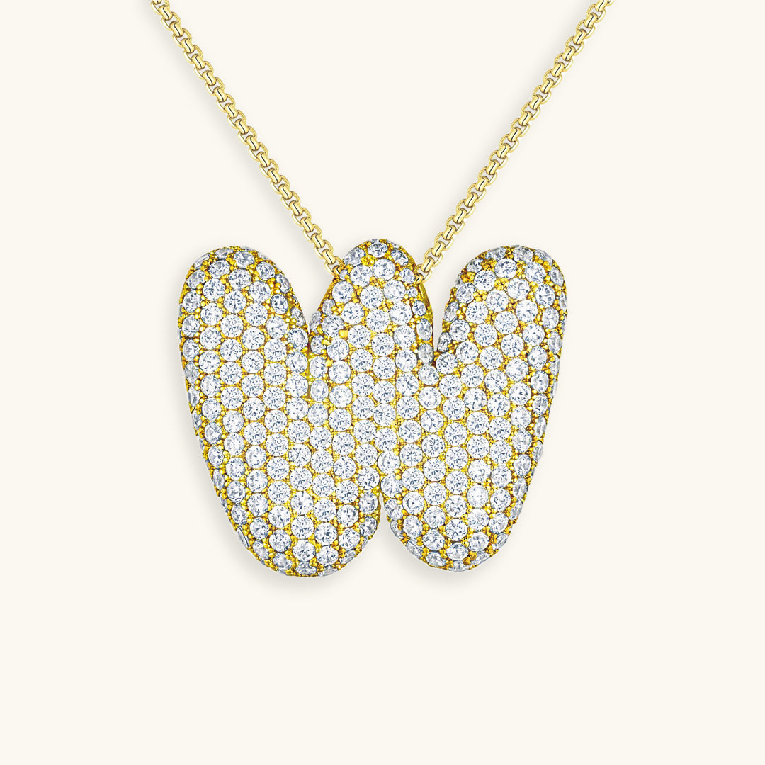 Esme - Bubble Initial Diamond Necklace