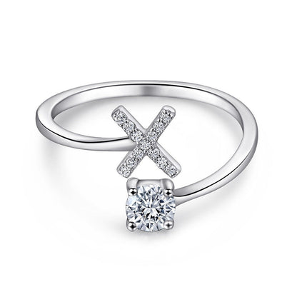 Personalized Initial Sterling Silver Ring