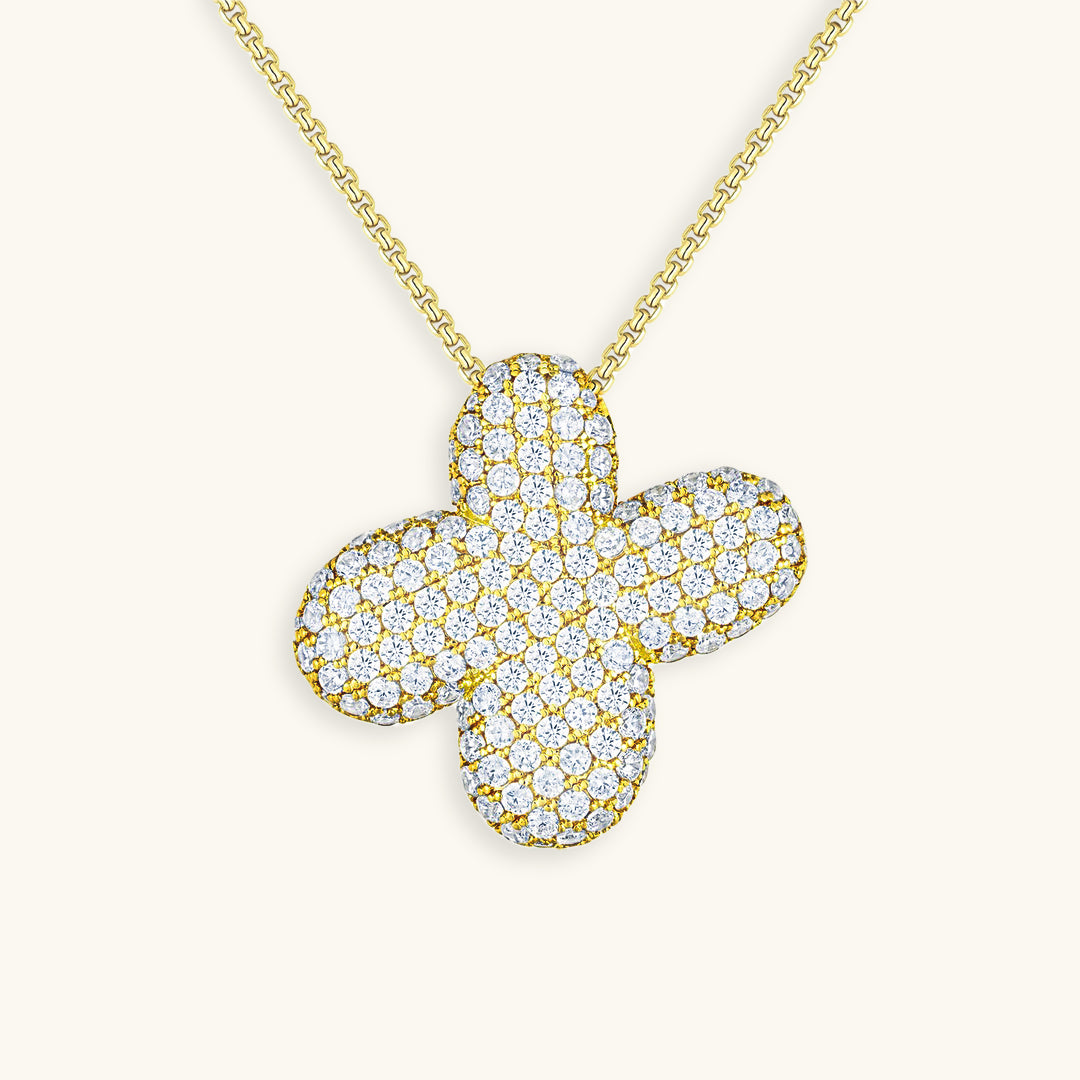 Esme - Bubble Initial Diamond Necklace