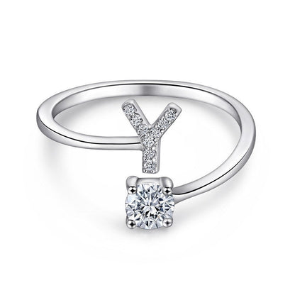 Personalized Initial Sterling Silver Ring