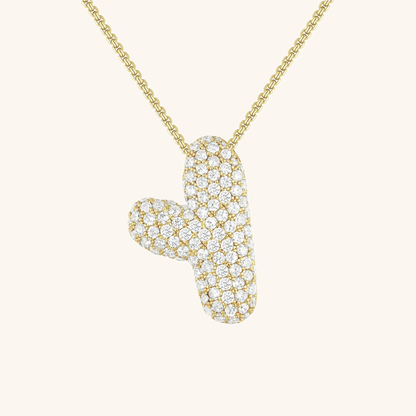 Esme - Bubble Initial Diamond Necklace