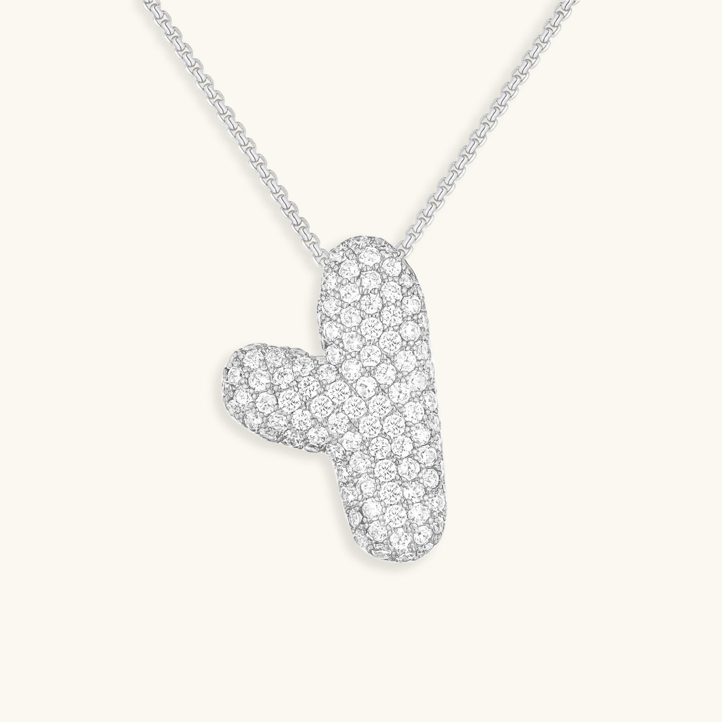 Esme - Bubble Initial Diamond Necklace