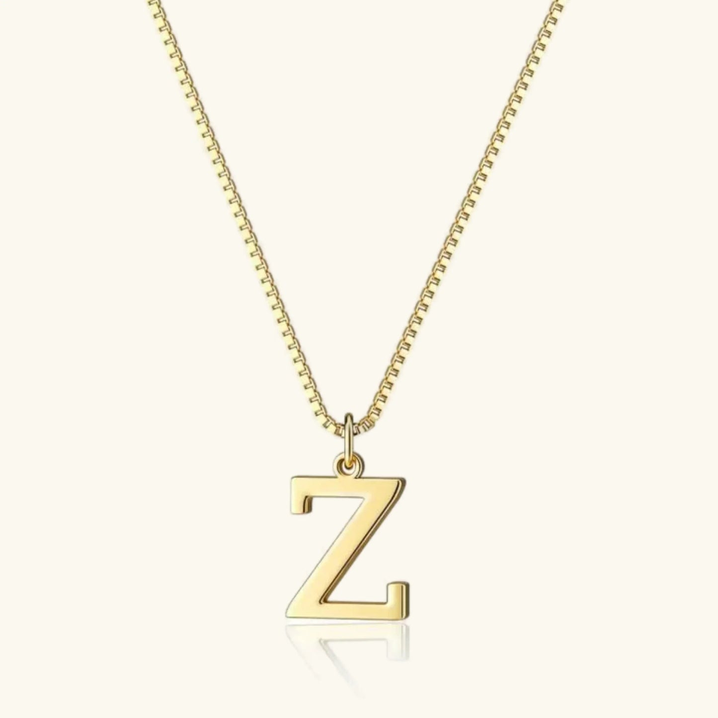 Karina - Letter Initial Gold Necklace