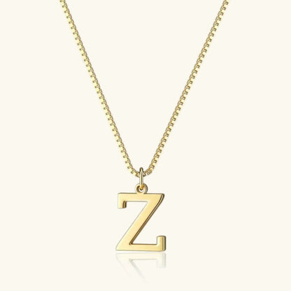 Karina - Letter Initial Gold Necklace