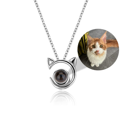 Delina - Personalized Photo Projection Cat Necklace