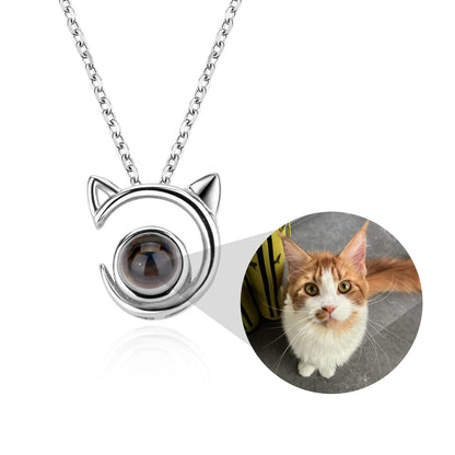 Delina - Personalized Photo Projection Cat Necklace
