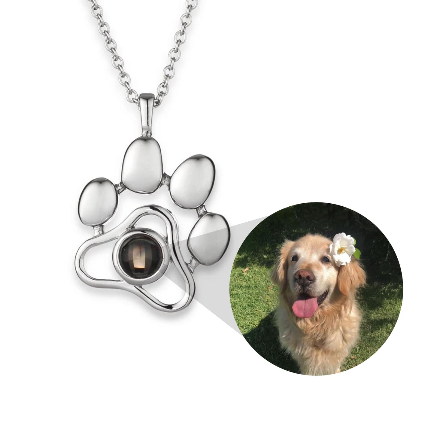 Alyra - Personalized Photo Paw Necklace