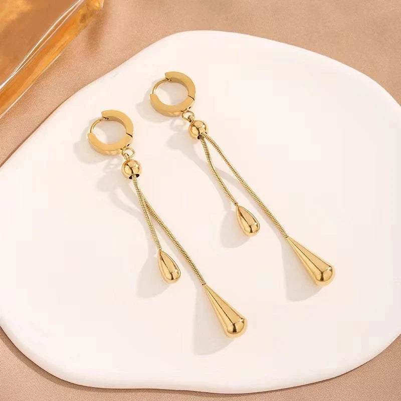 Ismara - Adjustable Pull Droplet Necklace & Earrings