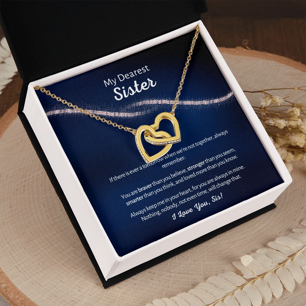 Dearest Sister - Interlocked Hearts Design