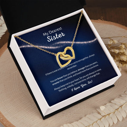 Dearest Sister - Interlocked Hearts Design