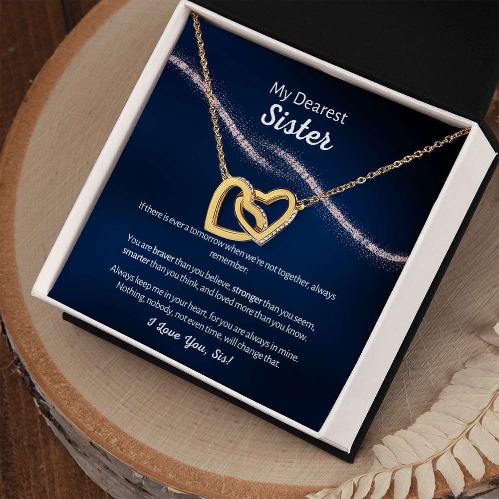 Dearest Sister - Interlocked Hearts Design