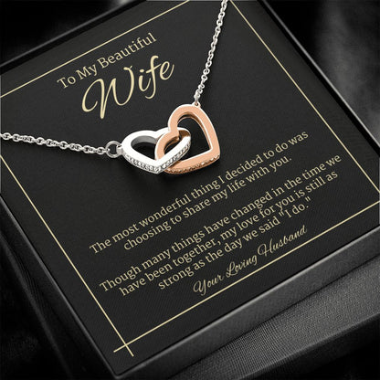 To My Beautiful Wife - Interlocking Hearts