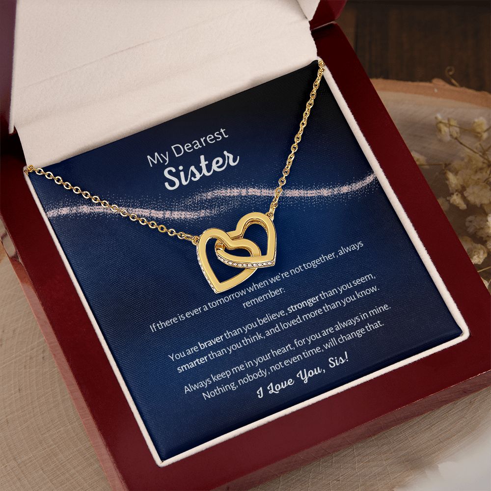 Dearest Sister - Interlocked Hearts Design
