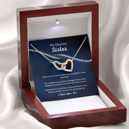 Dearest Sister - Interlocked Hearts Design
