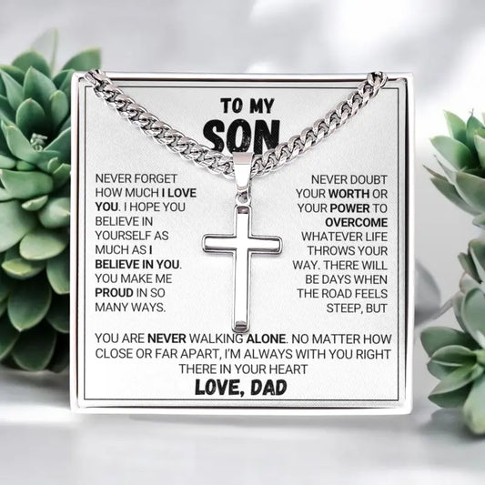 To My Son - Forever Love Cross Necklace