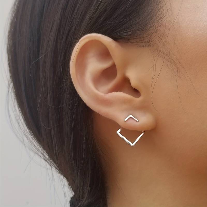 Connecting Rachel - Minimalist Geometric Earrings