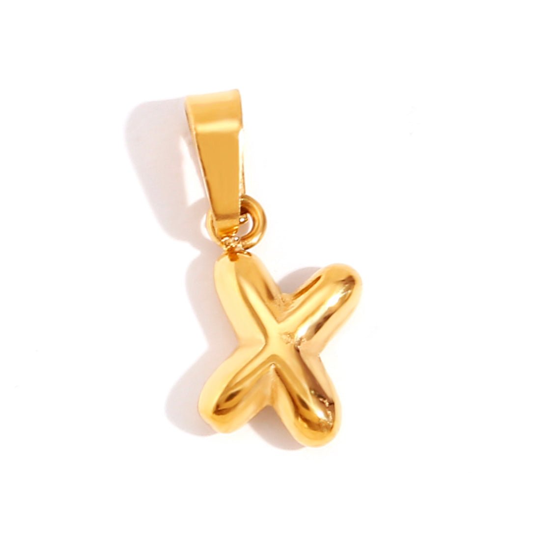 Esme - Bubble Letter Necklace Gold