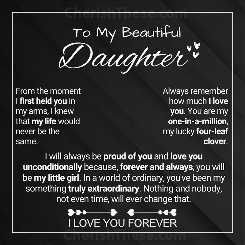 To My Daughter - Forever Rose 4 Leaf Clover