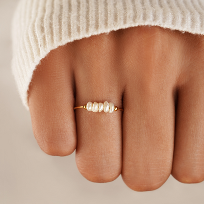 Brielle - Freshwater Pearl Gold Ring