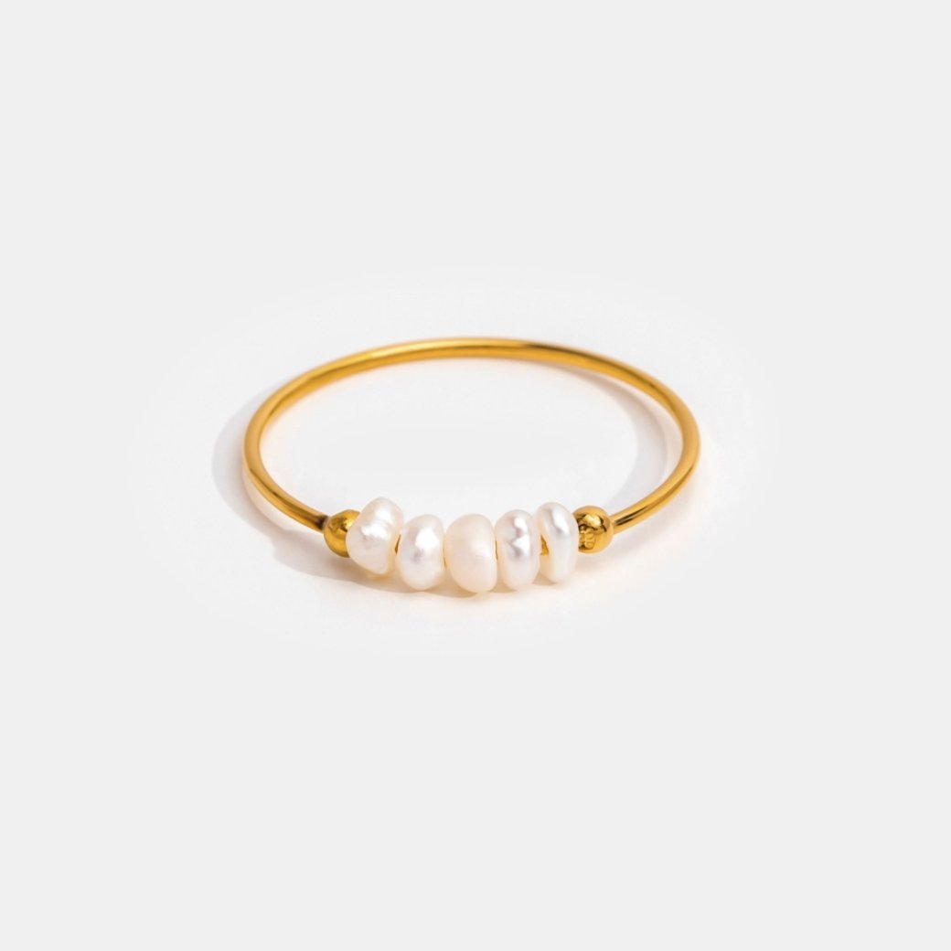 Brielle - Freshwater Pearl Gold Ring