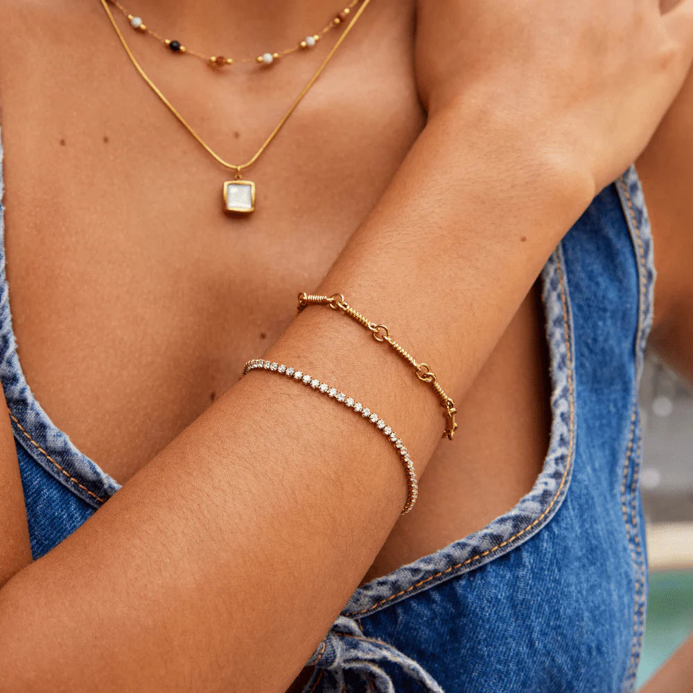 Celeste - Gold Tennis Bracelet