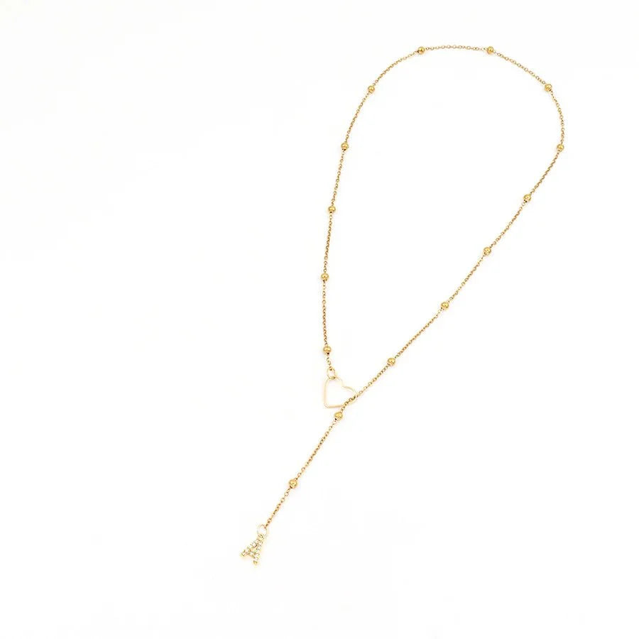 Eden - Dainty Diamond Letter Initial Necklace