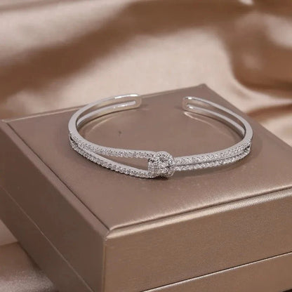 Sapphire - Knot Cuff Bracelet
