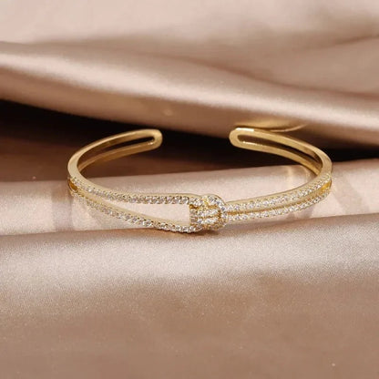Sapphire - Knot Cuff Bracelet