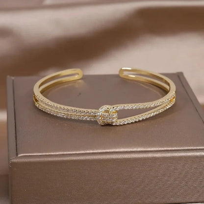 Sapphire - Knot Cuff Bracelet