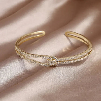 Sapphire - Knot Cuff Bracelet