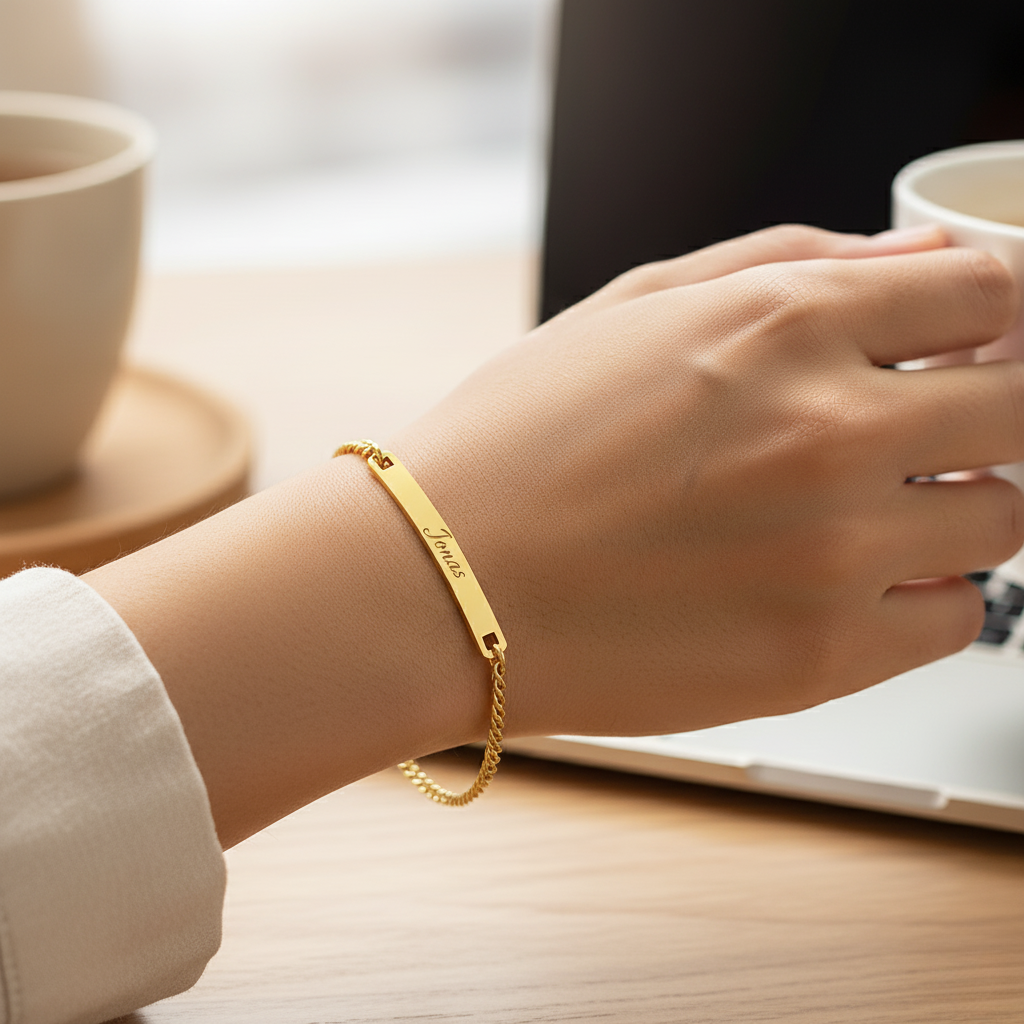 Charming Engraved Bracelet