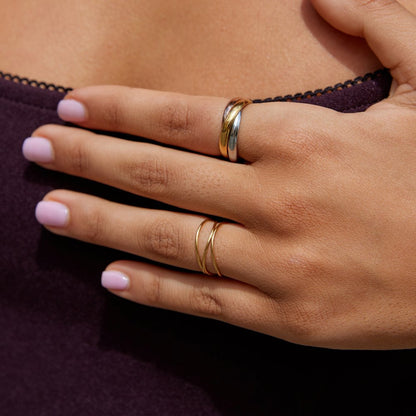 Soraya - Three Toned Loop Ring
