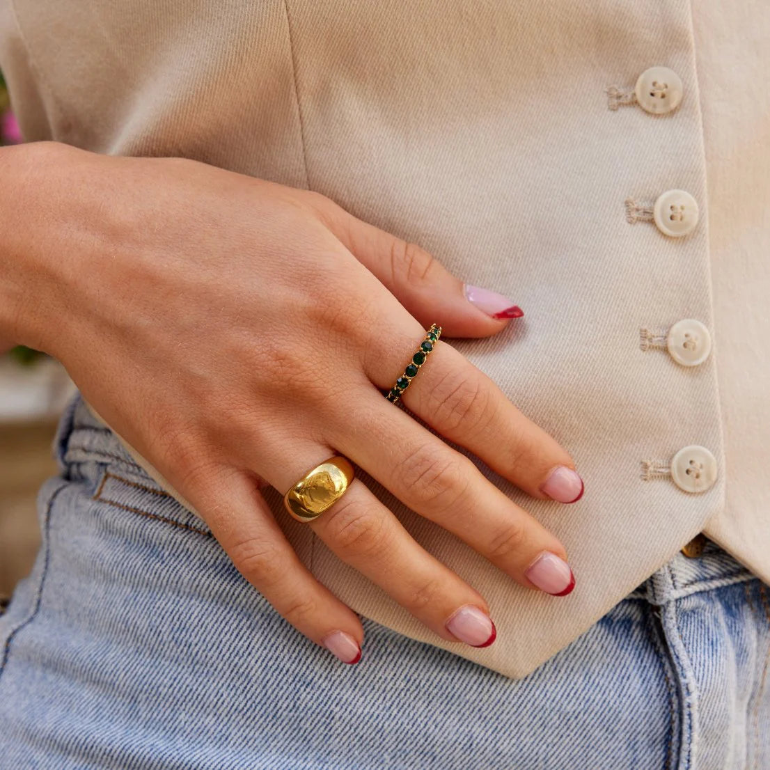 Alma - Emerald 18K Crystal Ring