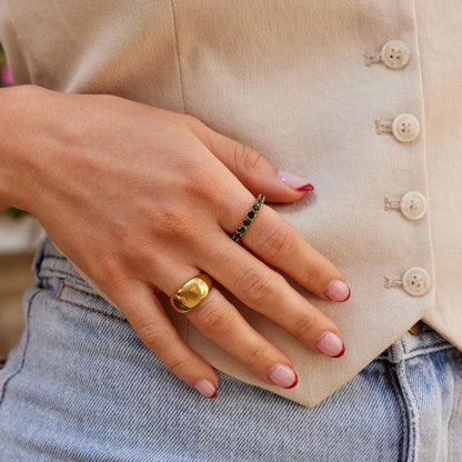 Alma - Emerald 18K Crystal Ring