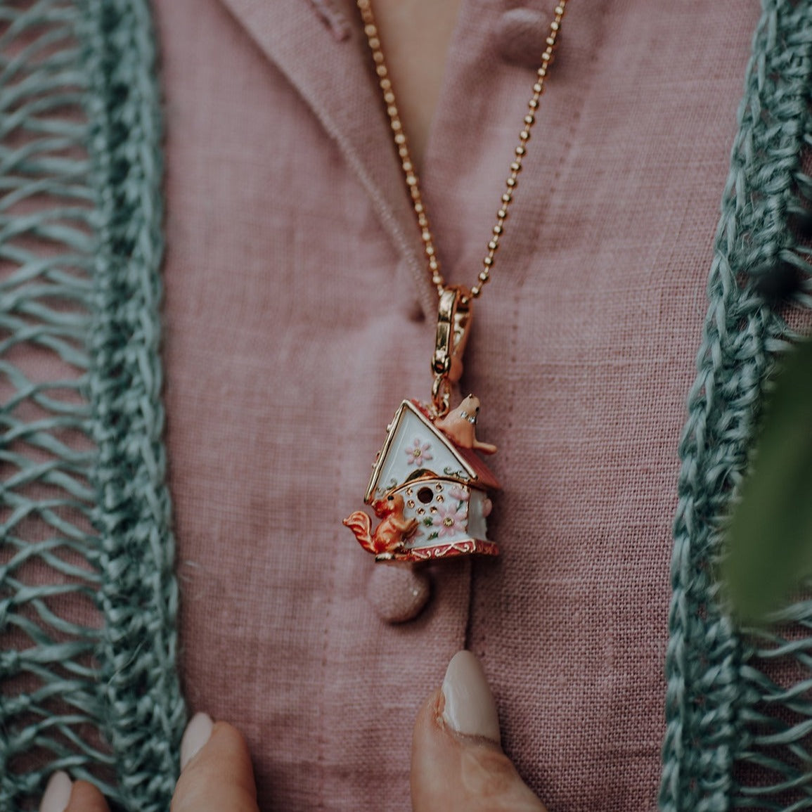 Thalia - Squirrel Hut Locket Necklace