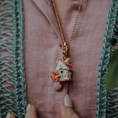 Thalia - Squirrel Hut Locket Necklace