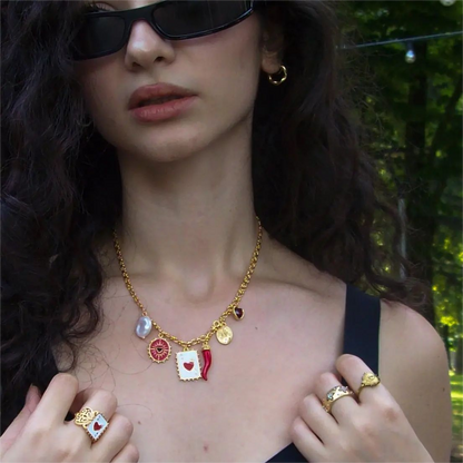 Coraline - Queen's Card Charm Necklace