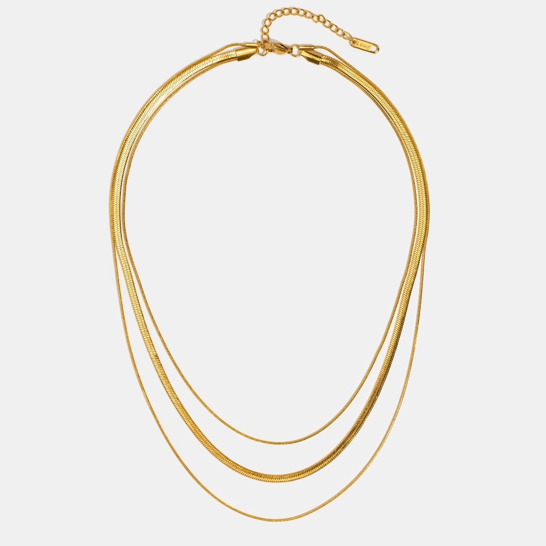 Bia - Multi Layered Gold Chain Necklace