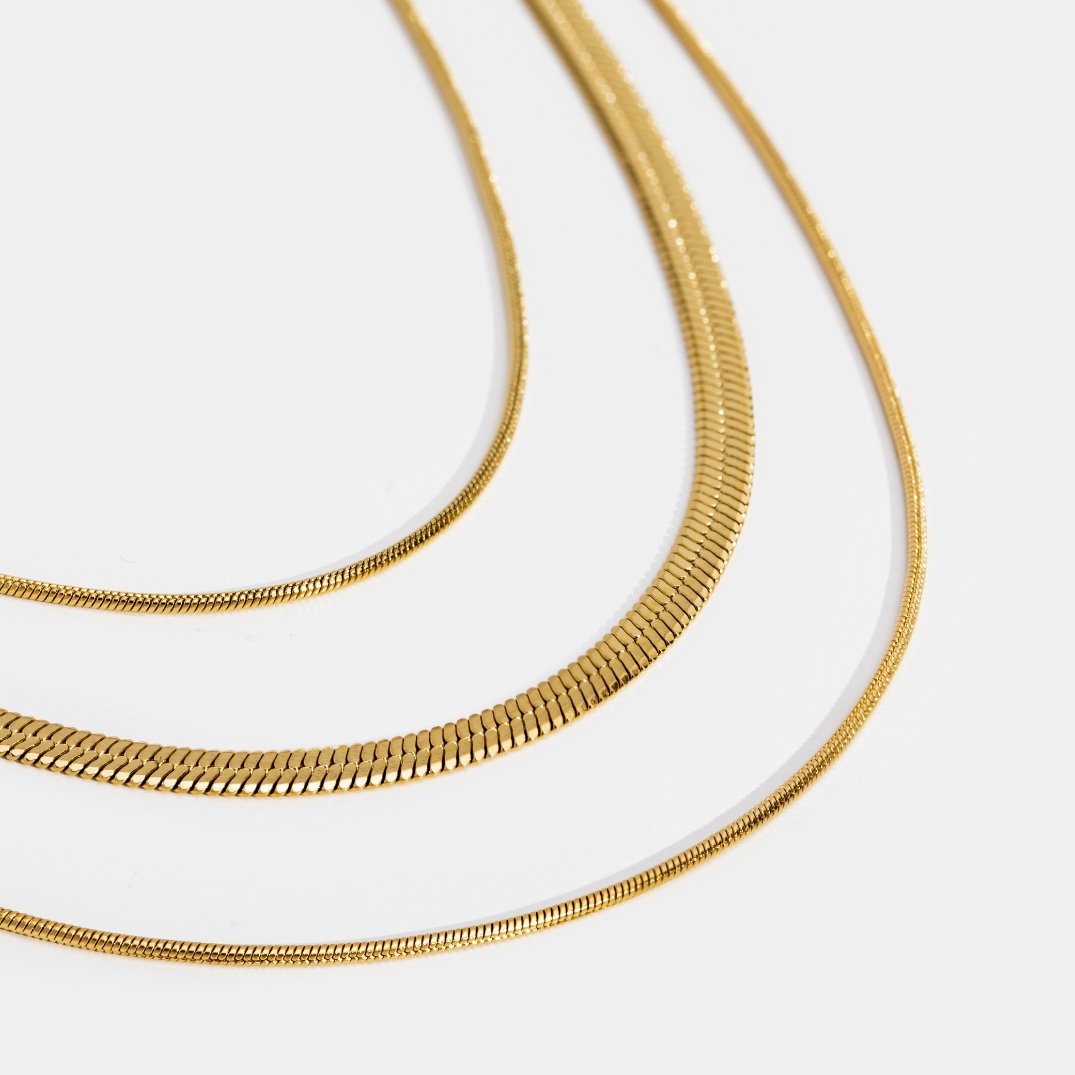 Bia - Multi Layered Gold Chain Necklace