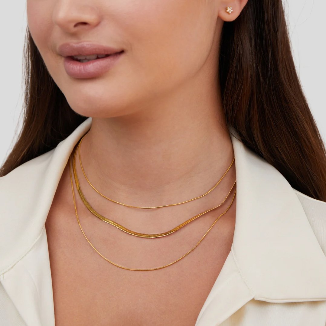 Bia - Multi Layered Gold Chain Necklace