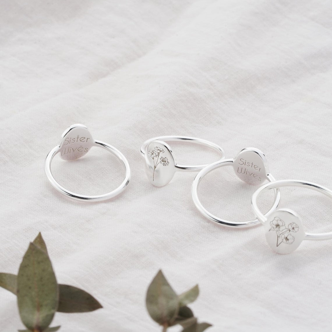 Birth Flower Ring - Custom Delicate Ring
