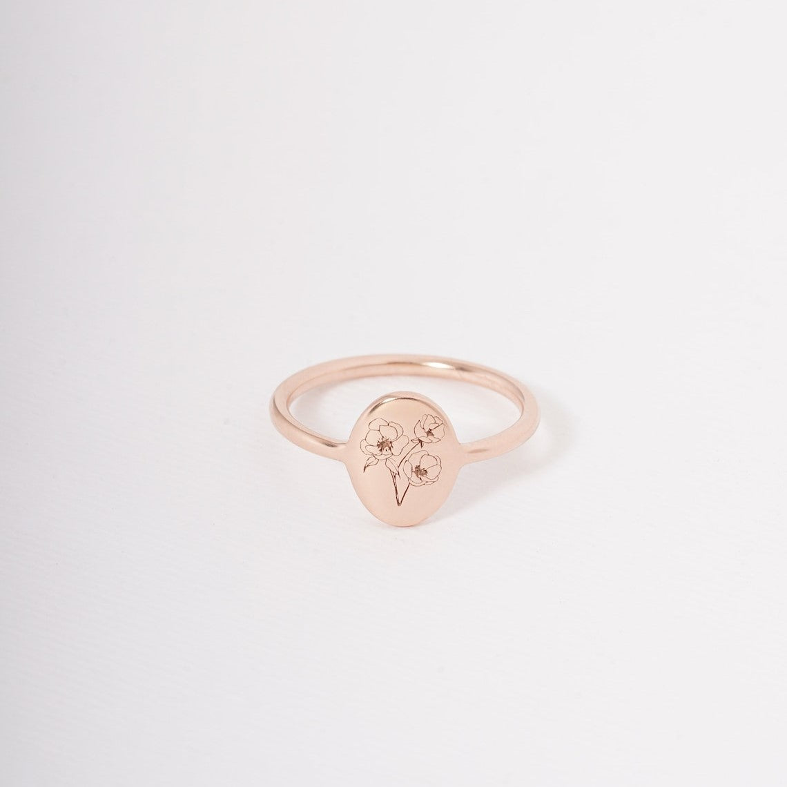 Birth Flower Ring - Custom Delicate Ring