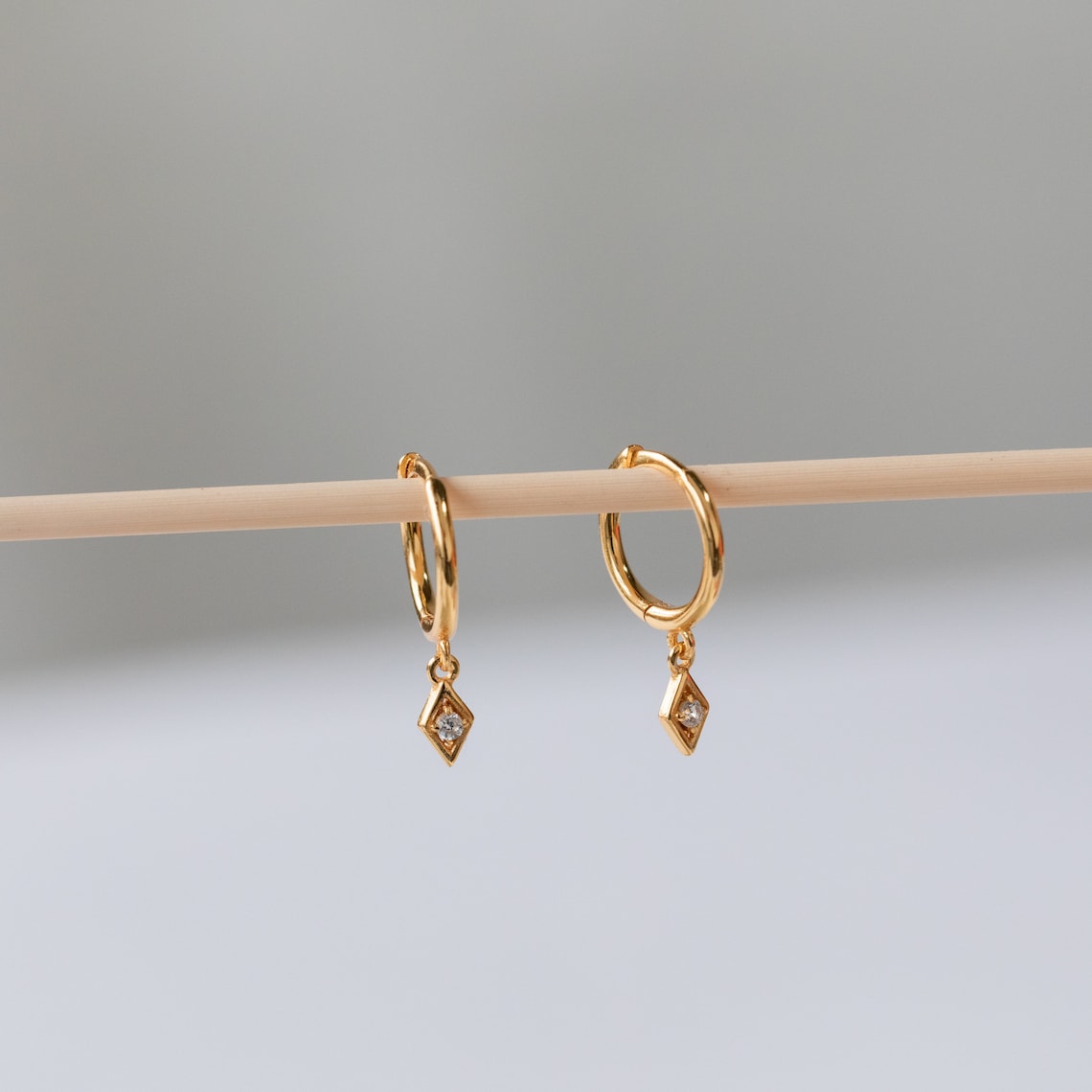 Hanging Earrings - Delicate Diamond Earrings